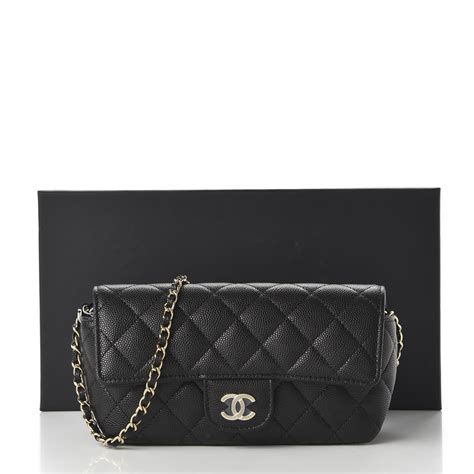 Chanel Caviar Classic Glasses Case on Chain 